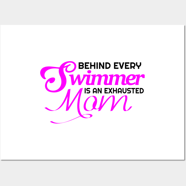 'Exhausted Mom' Hilarous Swimming Gift Wall Art by ourwackyhome
